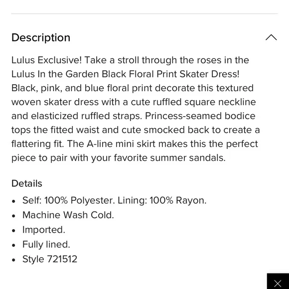 Lulus In The Garden Black Floral Print Skater Dress - Size L - Picture 5 of 10